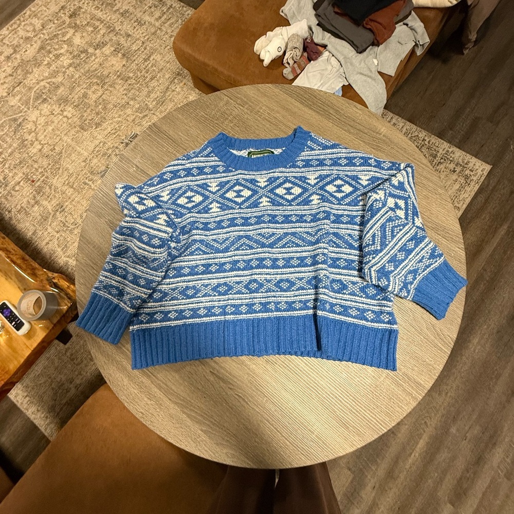 Blue Patterned Sweater